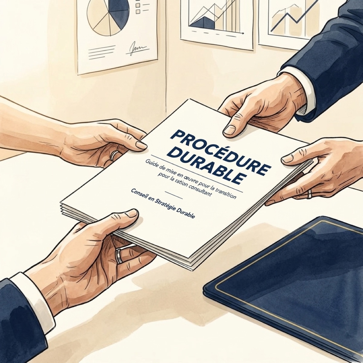Échange d'un document de procédure entre deux personnes