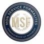 Logo Mon Service Formalités — sceau circulaire navy et or